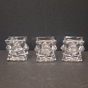 MIGHT BE CRYSTAL CANDLE HOLDERS.
